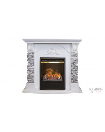 Электрокамин Athena GR WT c очагом 3D Olympic