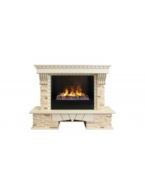 Электрокамин Sorento 25,5/26 WT с очагом 3D Cassette 630 + Black вставка