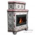 Изразцовый камин Медальон КимрПечь угловой двухъярусный Роспись Изразцовый камин Медальон КимрПечь угловой двухъярусный Роспись