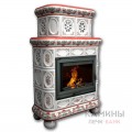 Изразцовый камин Медальон КимрПечь пристенный двухъярусный Роспись Изразцовый камин Медальон КимрПечь пристенный двухъярусный Роспись