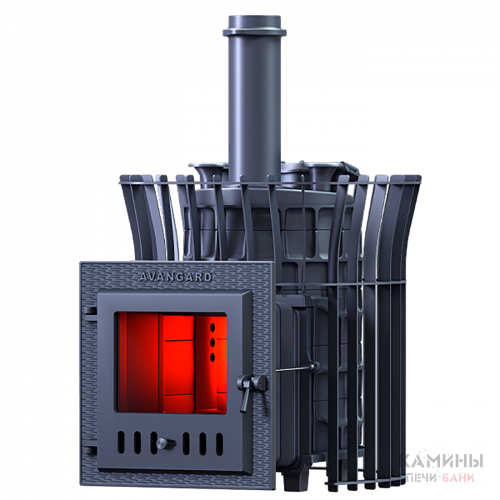 Печь Авангард ЗК 25 (М) Ураган в сетке Тюльпан