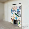 Облицовка каминной топки SPARTHERM с обьемным рельефом по мотивам картины Юрия Злотникова Композиция №35