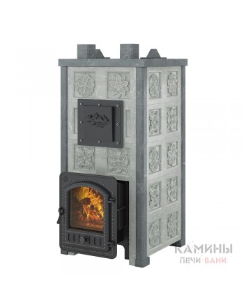 Комплект Эверест "Легкий пар Профи" Талькохлорит, Резная (2 стороны + фасад) S-50 мм