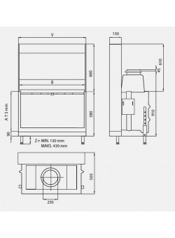 Каминная топка KFD Linea H 1050 4.0