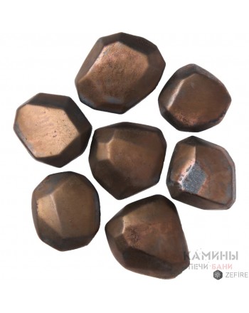 Декоративные керамические камни кристалл медь 7 шт (ZeFire)