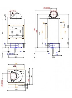 Топка-камин Brunner BKH 5.0 Tunnel 42-50 DT-DT