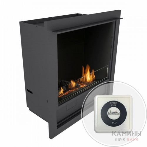 Автоматический биокамин Planika L-Fire in Casing with Frame + mesh