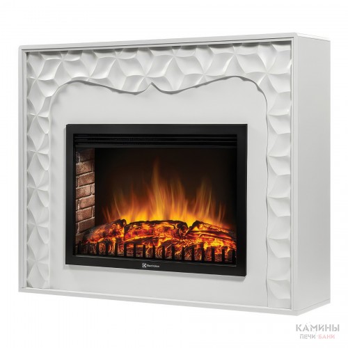Каминокомплект:Очаг Electrolux EFP/P-3020LS с порталом Vivo 30 белый