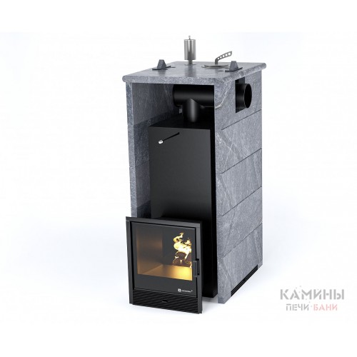 Печь ИзиСтим «ГЕЛЕНДЖИК» М2 В ТРЕХСТОРОННЕМ КОЖУХЕ С БОКОВЫМ ПОДКЛЮЧЕНИЕМ