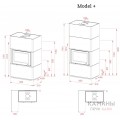 Печь-камин Lotus Beto 470 - Grey door Печь-камин Lotus Beto 470 - Grey door