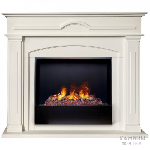 Электрокамин RealFlame Mirra 26 WT 3D Cassette 630 + Black вставка