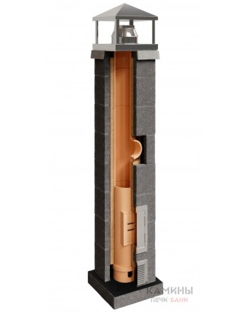 Керамический дымоход КераСтиль Универсал D 140 мм (Комплект)