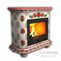 Изразцовый камин Прованс КимрПечь пристенный Роспись Изразцовый камин Прованс КимрПечь пристенный Роспись