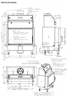 Каминная топка Romotop Heat W 2g 70.50.01 с теплообменником