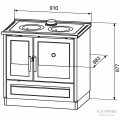 Отопительно-варочная печь Plamen 910 Glas Отопительно-варочная печь Plamen 910 Glas