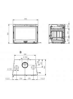 Каминная топка La Nordica Inserto 70 4.0 Ventilato