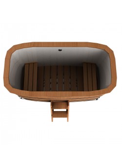 Прямоугольная купель с пластиковой вставкой высота 1,2 м