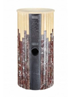 Печь отопительно-варочная Лада Россо Леванте + "Окаменевшее дерево"