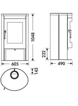 Печь-камин Panadero Oval 1 Stone