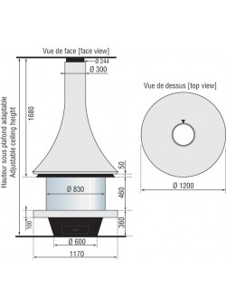 Центральный камин Eva 992 JC Bordelet Brute