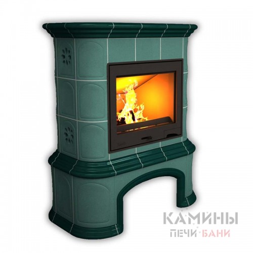 Изразцовый камин Прованс КимрПечь центральный однотонный В с дровником Изразцовый камин Прованс КимрПечь центральный однотонный В с дровником