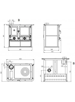 Печь камин La Nordica Rosa Sinistra Reverse Stone