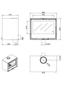 Печь камин Rocal HABIT 70A T