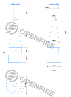 Камин VEREN с электроподъемником стёкол