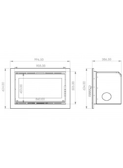 Каминная топка A.caminetti Cassette Nordic 90