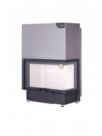 Каминная топка ДЕЛЬТА 1000 R два стекла правая принтинг