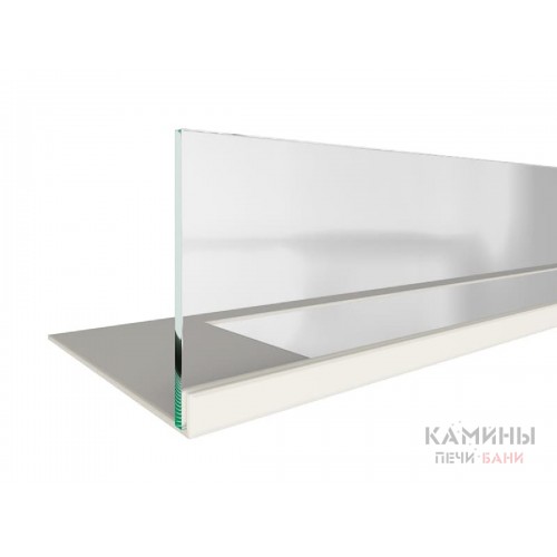 Стекло декоративное для биокамина Elliot 1200 белого со стемалитом (Zefire) Стекло декоративное для биокамина Elliot 1200 белого со стемалитом (Zefire)