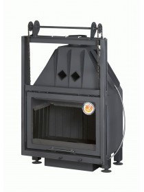 Каминная топка Экокамин Альфа 700 KB с контргрузом черный шамот