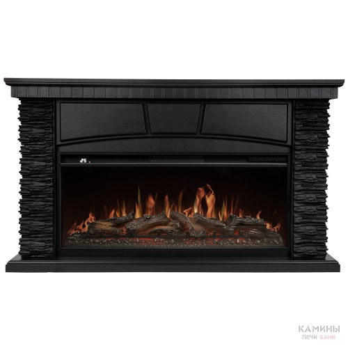 Каминокомплект: Очаг Royal Thermo Aurora RTFP/P-AR40LS, портал Porto 42/40/36 камень чер. шп. венге Каминокомплект: Очаг Royal Thermo Aurora RTFP/P-AR40LS, портал Porto 42/40/36 камень чер. шп. венге