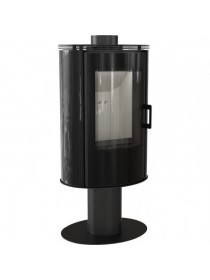 Печь-камин Kratki KOZA/AB/S/N/O/DR/GLASS/KAFEL/Czarny