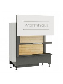 Каминная топка с правым угловым стеклом KANT R 100/57h