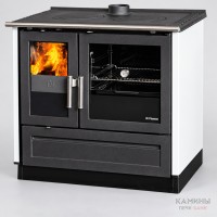 Отопительно-варочная печь Plamen 910 Glas (белая)
