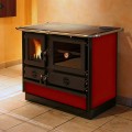 Печь-камин MBS MAGNUM бордовый с плитой