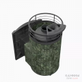 Банная печь «Атмосфера L» в ламелях Змеевик NEW + сетка с тоннелем до 20 м³