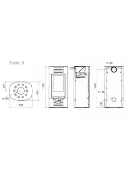 Печь-камин ABX Turku 5