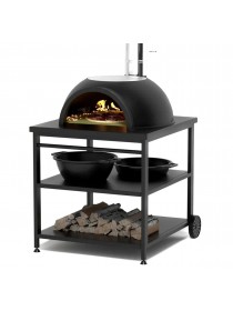 Садовая чугунная печь LEGENDA GARDEN (с основанием из немецкого шамота) на подставке