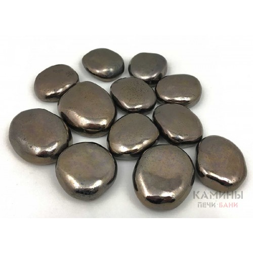 Декоративные керамические камни золотые 14 шт (ZeFire)