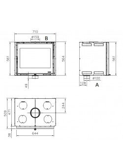 Каминная топка La Nordica Inserto 70 wide