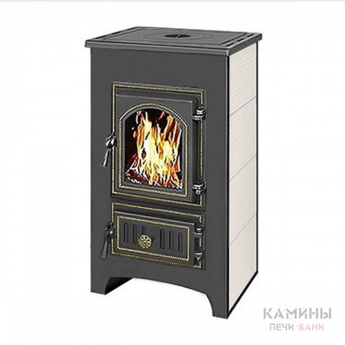 Печь-камин Везувий ПК-01(270) БЕЖЕВЫЙ с плитой  Печь-камин Везувий ПК-01(270) БЕЖЕВЫЙ с плитой