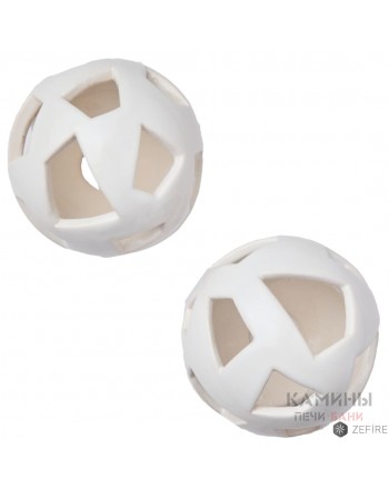 Шары белые с трапецевидными отверстиями 2 шт (ZeFire)