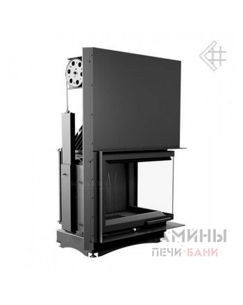 Каминная топка Kratki Amelia/P/BS/G (угловое стекло справа, гильотина)