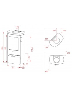 Печь-камин Lotus Jubilee 15 Indian Night