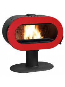 Чугунная печь Invicta Fifty эмаль красная прямая нога