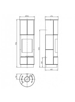 Печь Delia, черный/serpentino (Thorma)