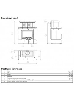 Печь камин керамическая ABX VALENCIE, с кафельным цоколем Печь камин керамическая ABX VALENCIE, с кафельным цоколем