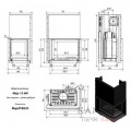 Каминная топка Kratki Maja/P/BS/G (угловое стекло справа,гильотина)